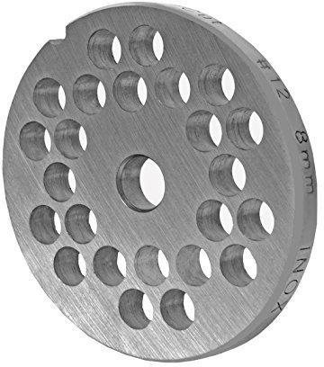 WOLFCUT Inox Lochscheibe Gr. 10 & 12-8,0 mm Bohrung - kompatibel mit Fleischwolf Reber Typ N.12EL9501 N, Alexanderwerk, Bartscher FW80,12SQO