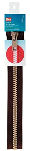 Prym Reißverschluss Bicolor (S12/60 cm, teilbar, dunkelbraun/kitt)