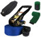 ALPIDEX Slackline 15 m 2 Tonnen + 2 x Baumschutz + Ratschenschutz 7 Jahre Garantie auf Material*, Farbe:blau