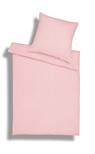 Estella Ed Interlock-Jersey-Bettwäsche 390 - lachs - 135x200 + 1 x 80x80