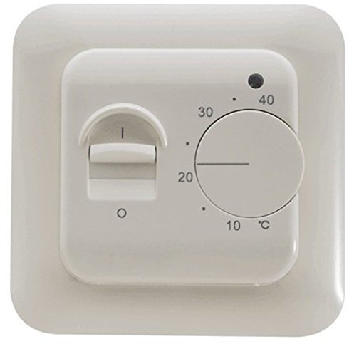 SM-PC® Thermostat Fußbodenheizung Elektroheizung Unterputz weiß mit eingebautem Temperaturfühler + externer 3m Bodensensor #a56