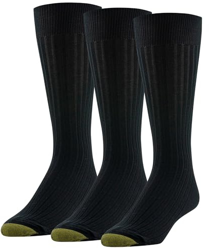 Gold Toe Men's Classic Canterbury Crew Socks (Pack of 3), Shoe Size: 6-12.5, One size