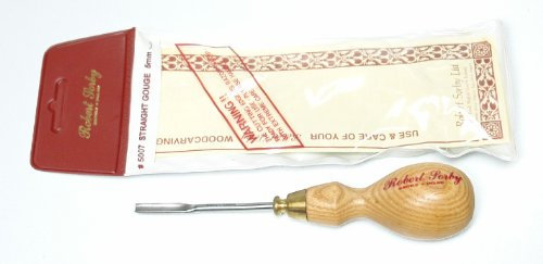 Robert Sorby P500805 Micro Straight Gouge 5mm - Woodcarving Tool - Woodturning Tool for Carving