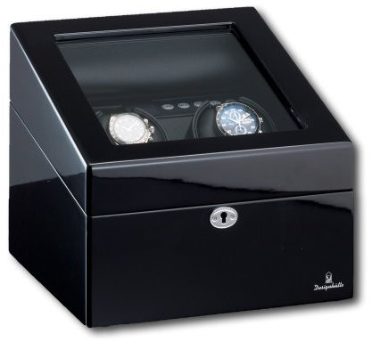 Designhütte Uhrenbeweger München 2 LCD Schwarz / Schwarz