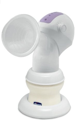 Chicco Tiralatte elettronico in polipropilene con ventose in silicone per un maggior benessere, bottiglietta inclusa