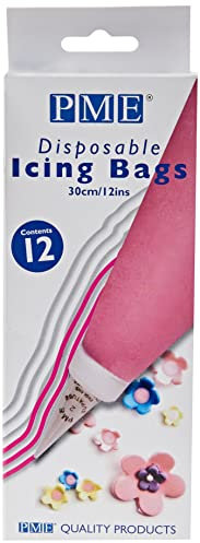 PME IB1022 Lot de 12 Poches à Douille Jetables, Plastique, Transparent, 20 x 0.1 x 30 cmIB1022