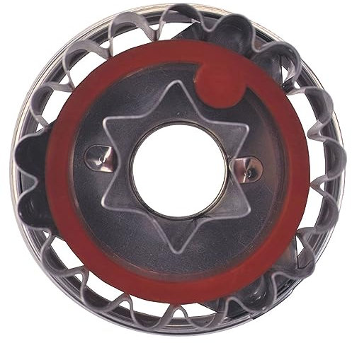 Städter Linzer m. Auswerf. Stern, Edelstahl, silber-rot, 4.8 x 4.8 x 4.8 cm