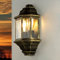 Licht-Erlebnisse Wandlampe Aussen Rustikal, Gold Antik, Außenlampe Maritim, Schiffsleuchte, IP44, E27, 2-flammig, H:38 cm, nostalgisch, Hof, Haustür, Kellerlampe Antik