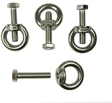 KAMERO Edelstahl Schaukelsitz-Aufhängung, 10x30mm Set zum Schaukel selber bauen | Schaukel-Montage-Set für Erwachsene und Kinder.