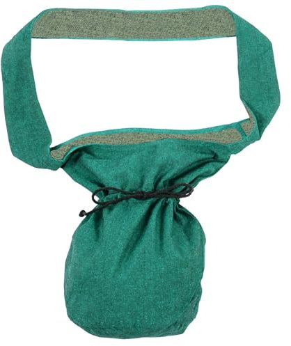 HEMAD Mittelalter Umhängetasche Beutel-Tasche Baumwolle groß Modell: Irmenfried, Grün