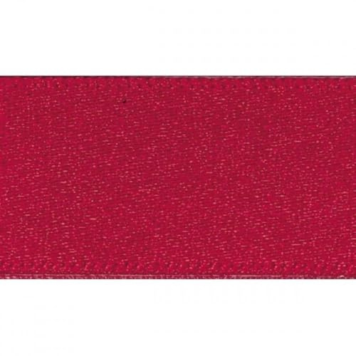 Berisfords Double FACE Poly Satin Ribbon, Scarletberry, 25 mm