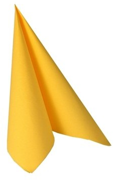 Premium Servietten ROYAL Collection 1/4-Falz 25 cm x 25 cm gelb für Hochzeitsfeier. Menge: 160 St