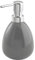Wenko Dispenser sapone Polaris grigio Capacità: 0.39 l, Ceramica, 9.5 x 16 x 9 cm, Grigio