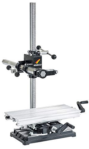 WABECO Bohrständer Fräsständer BF1243 mit 2-Achsen Koordinatentisch K400, 2 Zustellachsen vertikal/horizontal Säule 750 Ausleger 500 mm Made in Germany