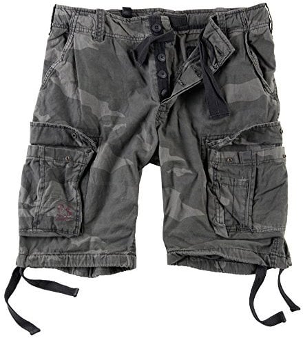 Surplus Raw Vintage Airborne Vintage Herren Cargo Shorts, blackcamo, 5XL