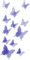Oblique Unique 3D Schmetterlinge Blumen 12er Set Dekoration Wandtattoo (Lila)