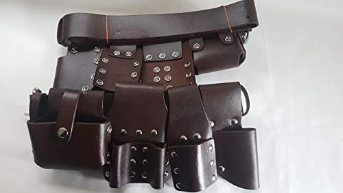 Scaffolding Leather Tool Belt | Full Tools Set Leather Frog Pouch | Leather Double Spanner Frog | Level Holder | Tape Holder | 2 Leather Tools Belt