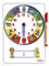 EDUPLAY 120-129 Lernuhr manuell inkl. wasserlöslichem Filzschreiber, Mehrfarbig (1 Stück)
