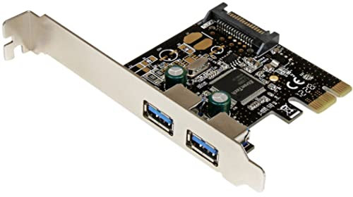StarTech.com 2 Port PCI Express USB 3.0 Controller Card w/ SATA Power - USB adapter - PCIe - USB 3.0 x 2 - PEXUSB3S23, Grey