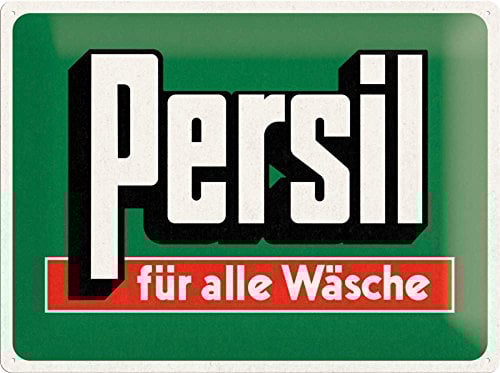 Nostalgic-Art Retro Blechschild, 30 x 40 cm, Persil – Für alle Wäsche – Geschenk-Idee für Nostalgie-Fans, Original Lizenzprodukt (OLP), aus Metall, Vintage Design, Blechschilder Sprüche