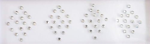 Lot de 60 faux piercings de nez avec cristaux autocollants Argenté