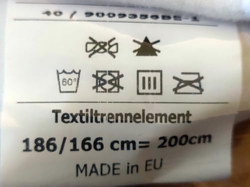 Strickerchemie Wasserbett Trennwand Textil für Softside-Wasserbetten Außenmaß 200cm, waschba.
