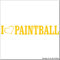 cartattoo4you® AL-00872 | I Love (als Herz) Paintball | Autoaufkleber Aufkleber Farbe gelb, in 24 Farben erhältlich, glänzend 20 x 3 cm Waschstrassenfest Motiv Copyright by dh-Folien