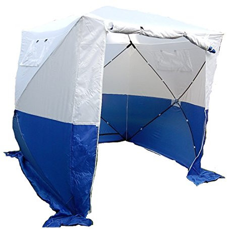 Einsatzzelt, blau/weiß, Montagezelt ohne Boden, in 30 Sekunden auf- und abgebaut