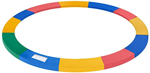 HOMCOM Trampolin Randabdeckung Sicherheitsnetz 8ft 10ft 12ft 15ft (Randabdeckung: Ø 366cm-Bunt)