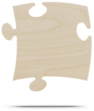 Puzzle Massiv Rahmen zum Selbstgestalten, 21x21 cm, aus Birkensprerrholz, Rahmen zum Anmalen und kreativen Gestalten