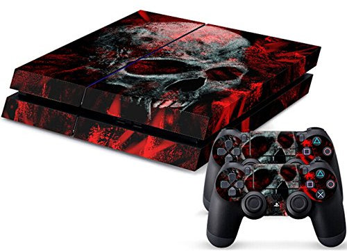 DOTBUY PS4 Skin Aufkleber Sticker Design Folie schützende Haut Schale für Sony Playstation 4 Konsole und 2 Dualshock Controller (Vampire Skull)