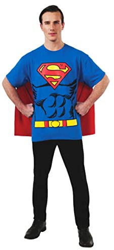 Rubies Official Adult's Superman T-Shirt Set Costume - X-Large Halloween