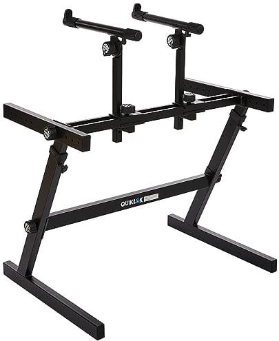 Quik-Lok Z/726 Double Tier Height Adjustable Z-Style Keyboard Stand
