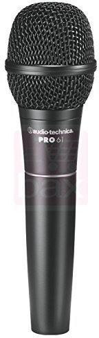 Audio-Technica PRO61 Hypercardioid Dynamic Handheld Microphone, 300 Ohms Impedance, 70-16000 Hz Frequency Response