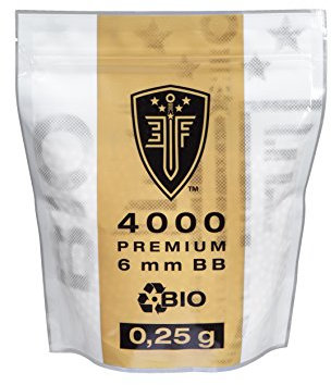 Elite Force Airsoft Kugeln, Kaliber 6 mm BB, Munition für Softair Pistolen, 4000 Stück, weiß