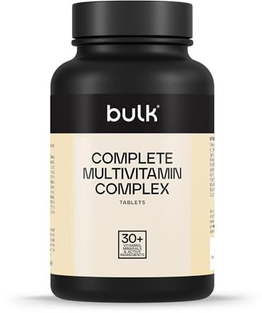 Bulk Complete Multivitamin Complex Tablets, 30 Vitamins, Minerals & Other Active Ingredients, Pack of 90, 90 Servings, Packaging May Vary