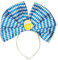 2 x Haarreifen mit Oktoberfestschleife Bayern Raute bayrische Tiara Oktoberfest blau/weiß