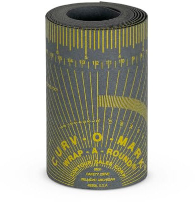 Jackson Safety CURV-O-MARK Wrap-A-Round Schweiß-/Rohrleitungs-Lay-Out-Lineal, Werkzeug, Medium, Grau – 164 g, J1867 – für Hochtemperaturanwendungen