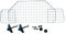 Summit SUM-704 Mesh Type Headrest Dog Guard, Metallic Silver