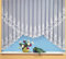 heimtexland® Rundkuvert-Bogen Store Gardine Jacquard weiß transparent Kräuselband Vorhang mit Blumen Borte Gebogt Oekotex Typ69 Höhe x Breite 175x450 cm