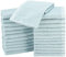 Amazon Basics – Gesichtshandtücher für Badezimmer, 100 % Baumwolle, besonders saugfähiger Waschlappen, schnelltrocknend, Handtücher für Beautysalon, 30 x 30 cm, Eisblau, 24er-Pack