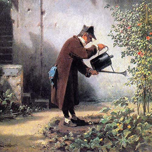 1art1 Carl Spitzweg Poster Der Blumenfreund, 1855 Kunstdruck Bild 40x40 cm