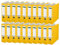 Leitz Qualitäts-Ordner 180° Plastik, 20er Pack, A4, Gelb, 8,2 cm Rückenbreite, PP-laminierter Einband, 10105015