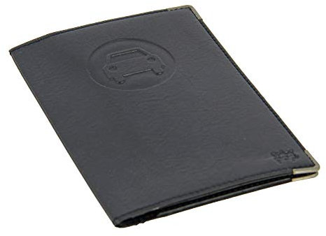 COLORPOP Porte-Papiers Véhicule Coloris Noir + Étui Transparent pour Carte Grise, Noir
