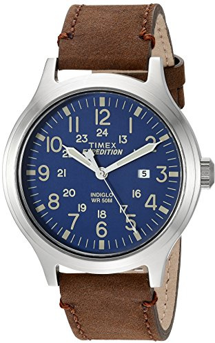 Timex x Mossy Oak Expedition Scout 43 Watch, Brown/Blue, Quartz Movement