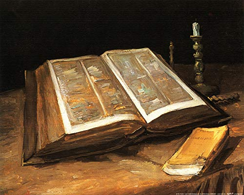 1art1 Vincent Van Gogh Poster Stilleben Mit Bibel, 1885 Kunstdruck Bild 50x40 cm