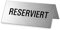 Tischschild Reserviert 5er-Set Tischaufsteller aus Edelstahl 85x40mm Nr.2658