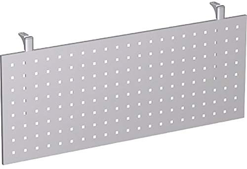 Gera Möbel C Fuß Flex Knieraumblende, Tischzubehör, Metall, Silber, 120 x 6.5 x 40 cm