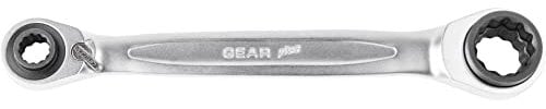 KS Tools 503.4657 4 in 1 GEARplus umschaltbar Doppel-Ratschenringschlüssel, 14x17x18x19mm