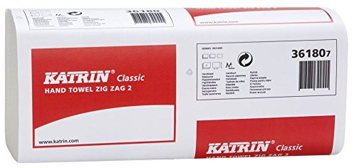 Katrin Papier-Falthandtücher Classic naturweiss, ZZ-Faltung, 2 lagig, 23,2 x 11,5 cm, EINZELPACKUNG - 150 St.